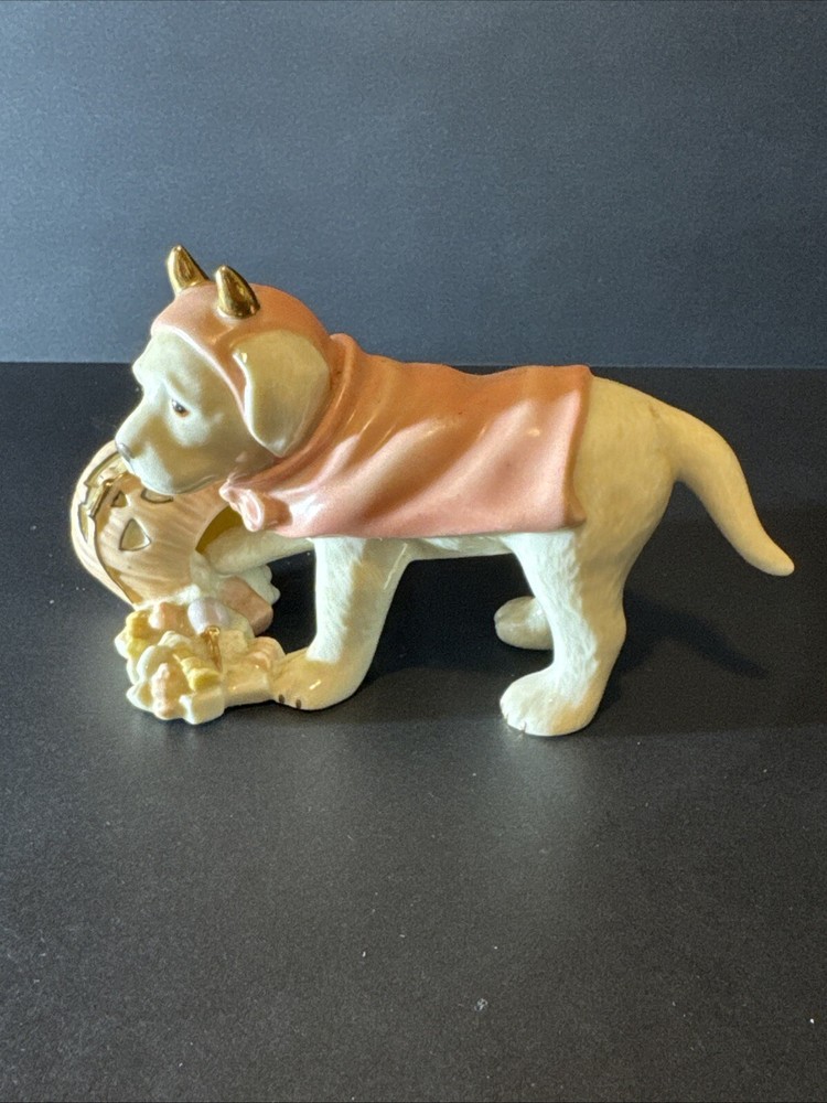 Lenox Halloween Pumpkin Dog Figurine