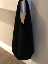 Preowned Urban Outfitters Suede/leather Black Shopping Bag