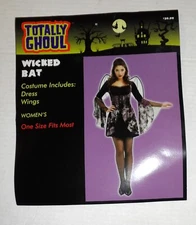 TOTALLY GHOUL WICKED BAT 2PC. COSTUME (ONE SIZE REG.: FITS MOST)