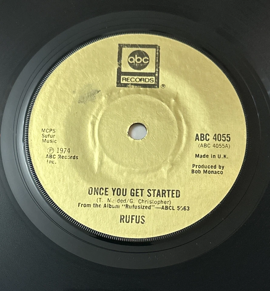 Rufus Once You Get Started 7" vinyl UK  Gold Labels ABC4055 Funk Soul EX - Image 3 of 4