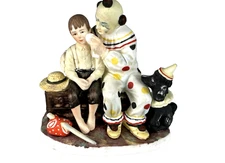 Vtg The Runaway Miniature Porcelain Figurine 1984 - Norman Rockwell Drawing 1920