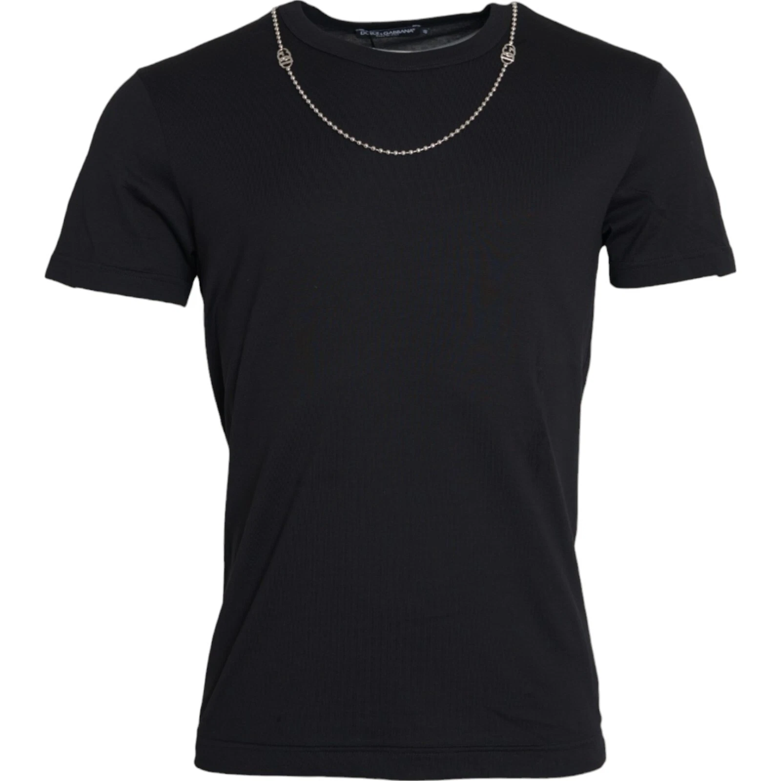 DOLCE & GABBANA T-shirt Black Cotton Silver Chain Short Sleeve IT46 / S 900usd
Opens in a new window