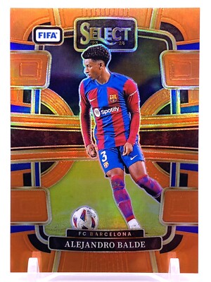 2023-24 Panini Select FIFA Orange Prizm ALEJANDRO BALDE /49 FC Barcelona #26 SP!