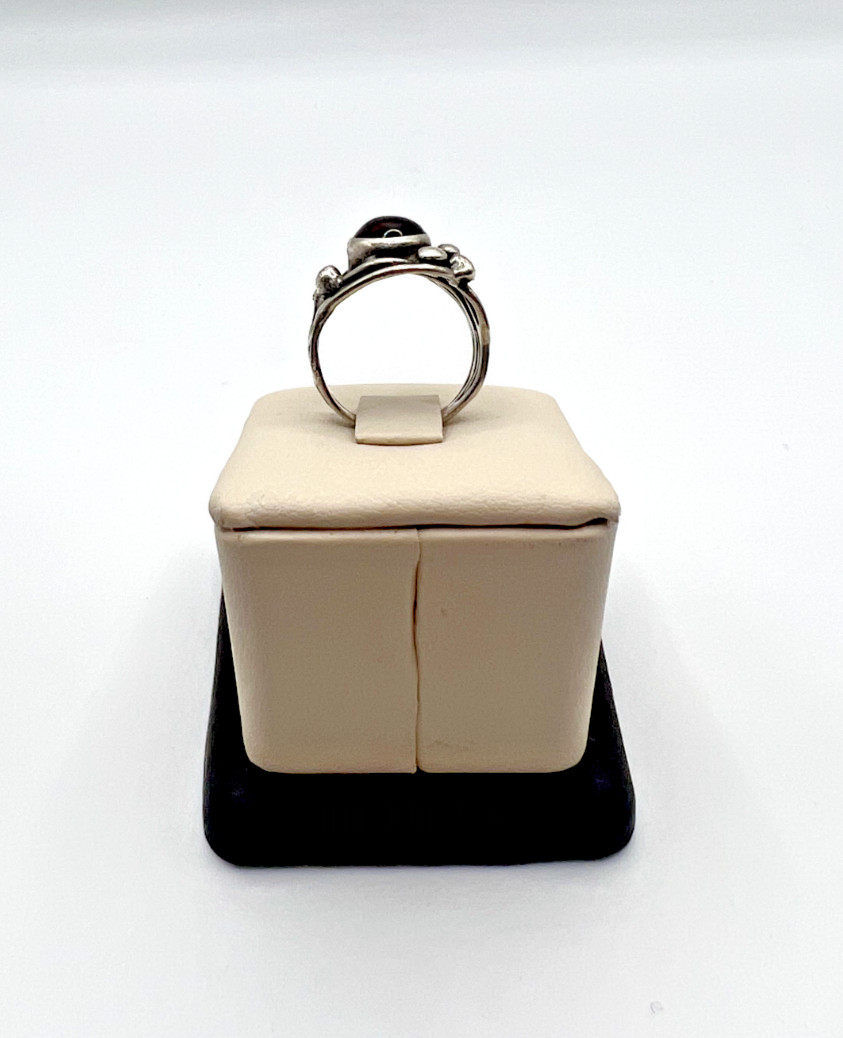 Sterling Silver Brown Agate Ring - image 2