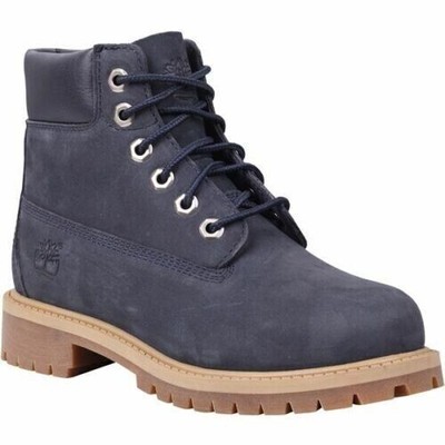 Kinder Jungen UK 2 Timberland 6'' Premium wasserdichte Stiefel marineblau Primaloft Jugendliche