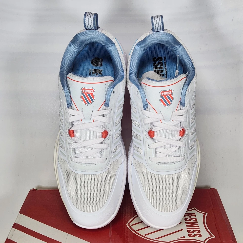 Size 9.5 - K-SWISS Ultra Court Pickleball - White /Faded Denim / Dubarry - Women - Image 4 of 4