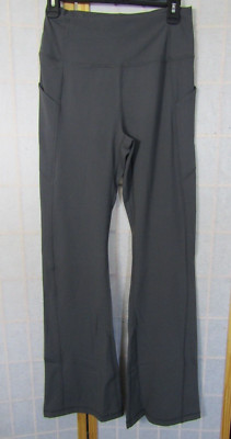 NWT Fabletics PureLuxe Oasis High-Waisted Kick Flare Onyx Gray Pants Woman's L