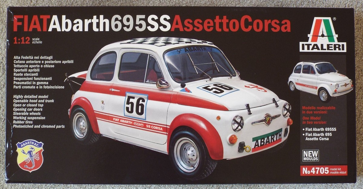 イタレリ1/12 FIAT Abarth 695SS Assetto Corsa 1/12 FIAT Abarth 695SS or 695 Assetto Corsa Italeri #4705 Factory