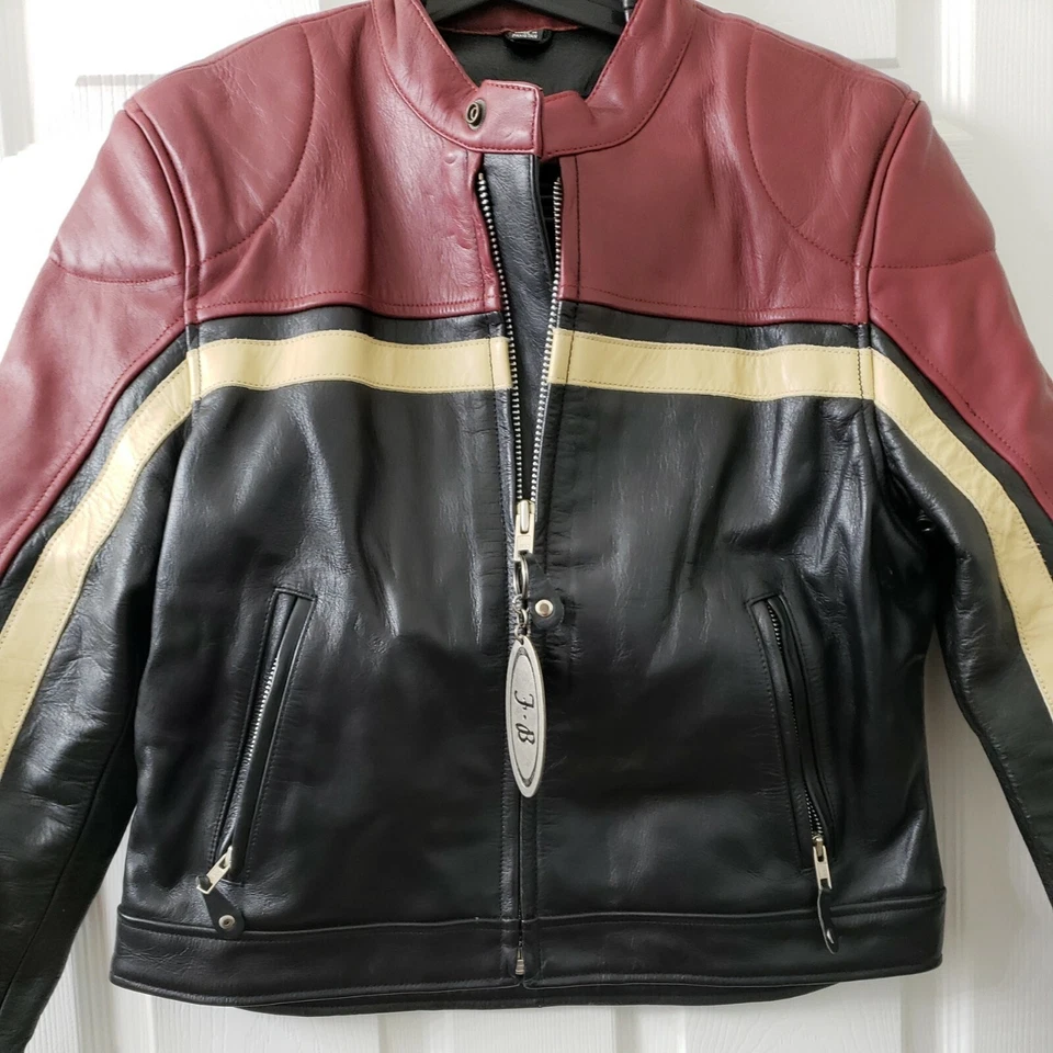 Flying Bikers Oakwood Women Biker Jacket vintage Size M  preowned - Image 2 of 4