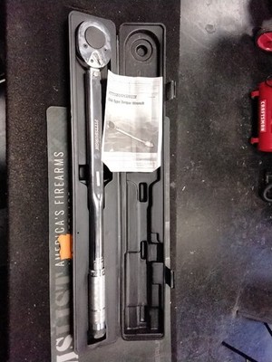 Pittsburgh Pro 808 Click Type 3/4  Drive Torque Wrench and Case 