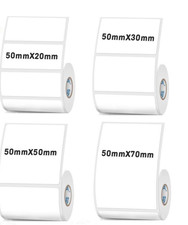 Thermal Label Tape for B1 B21 B3S Printer, Waterproof 50x30mm, White
