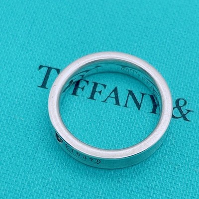 TIFFANY & Co. Montana Sapphire Ring 1837 Silver Size 4 Accessories