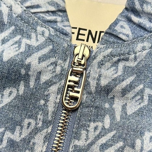 22Ss Fendi Chambray Jacket Pants Set-Up Denim - Picture 4 of 18