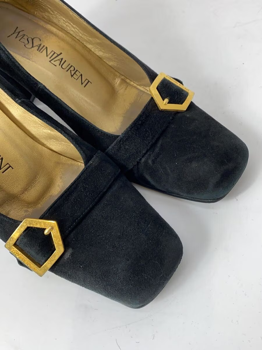Yves Saint Laurent Pumps 35.5 Blk Suede Jla02 thumbnail 7
