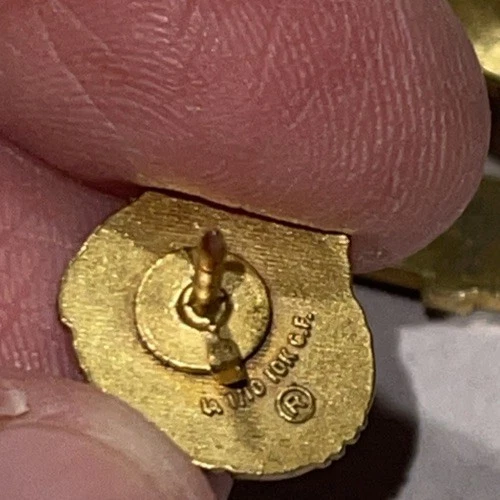 狮子会徽章复古 10K 黄金蓝色珐琅前任总统 — 第 3/4 张图片