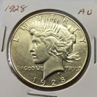 1928 AU Peace Silver Dollar