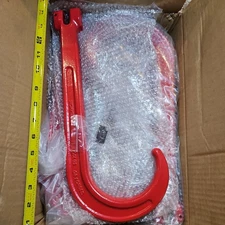 15" J Hook Heavy Duty Grade G80 Tow Axle Strap Wrecker Load Limit 7100# (4 Pack)