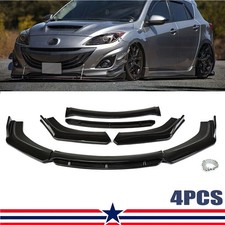 For Mazda 3 5 2004-2021 Front Bumper Lip Spoiler Splitter Body Kit Glossy Black