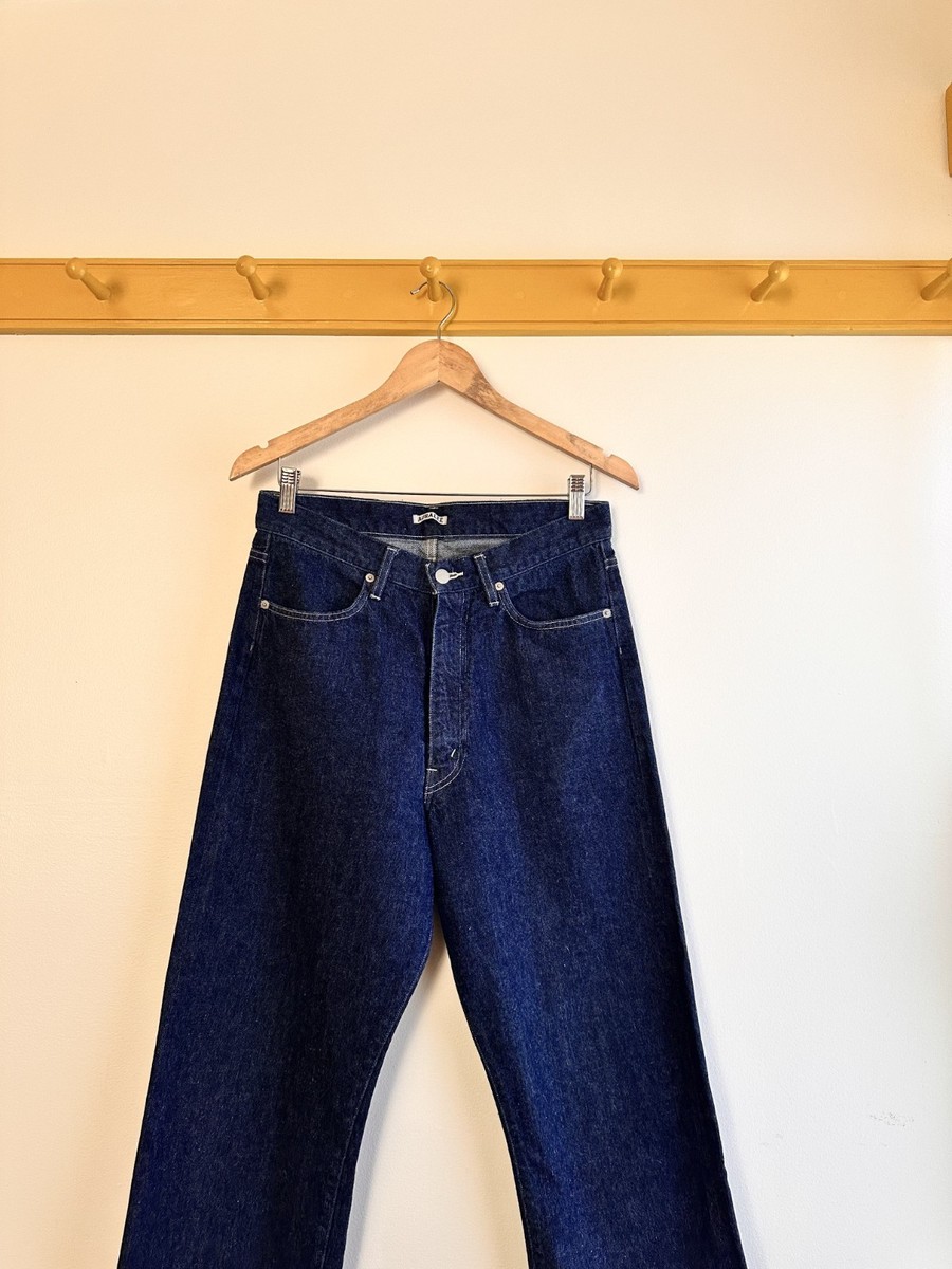 AURALEE Japan Selvedge Light Denim Wide Pants Indigo JP sz 3 32
