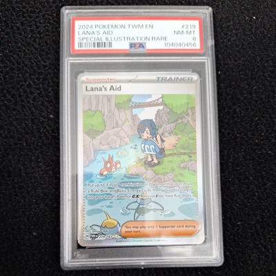 Pokemon Lana's Aid PSA 8 MINT 219/167 Full Art Special Illustration Rare SV06