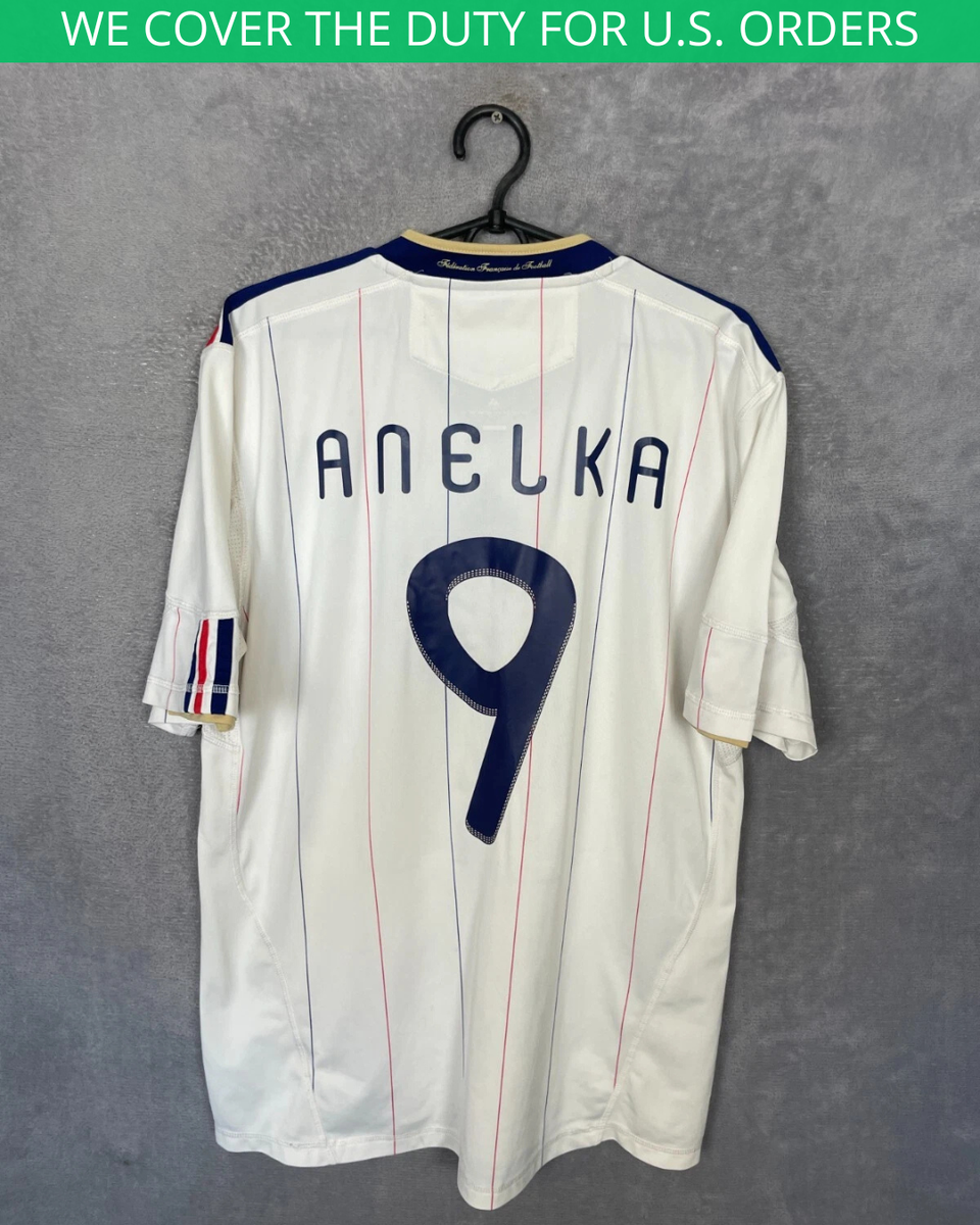 フランス代表　2010年　ゲームシャツ　アンリ　アネルカ　リベリー　シセ Anelka France Away football shirt 2010 - 2011 Adidas P41193 Mens