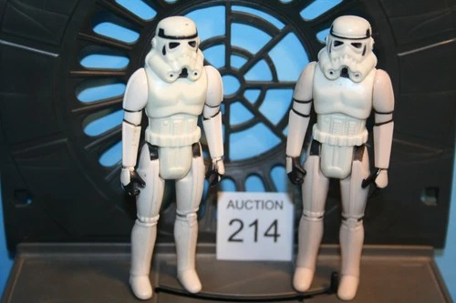 #214 VINTAGE STAR WARS LOOSE FIGURES 2 PACK STORMTROOPER GMFGI 1977 HK KENNER