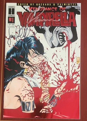 Vengeance of Vampirella #1 Harris Comics Red Foil And  Insert Signed 1993