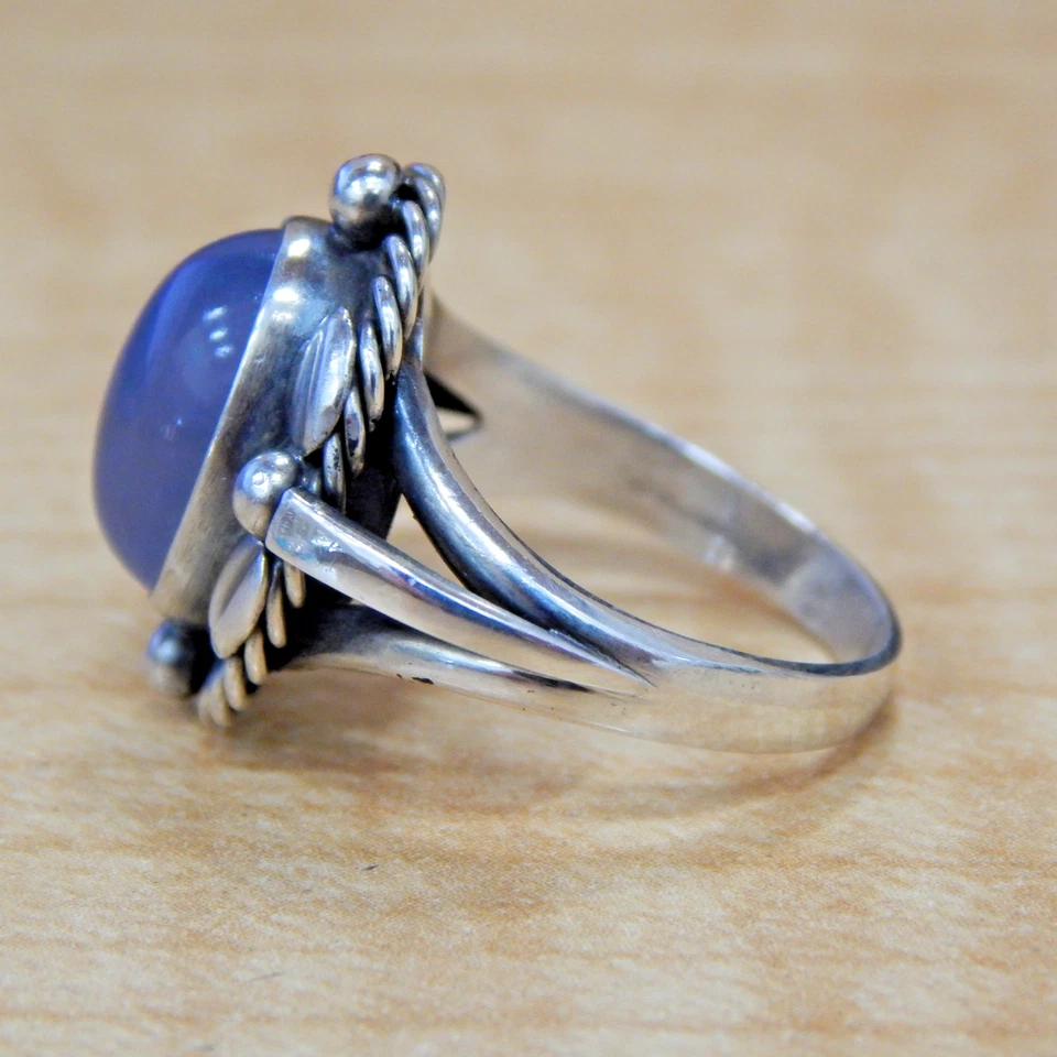 Auténtico Anillo Georg Jensen Piedra Lunar Talla 6 Plata de Ley 925 Foto 2 de 4