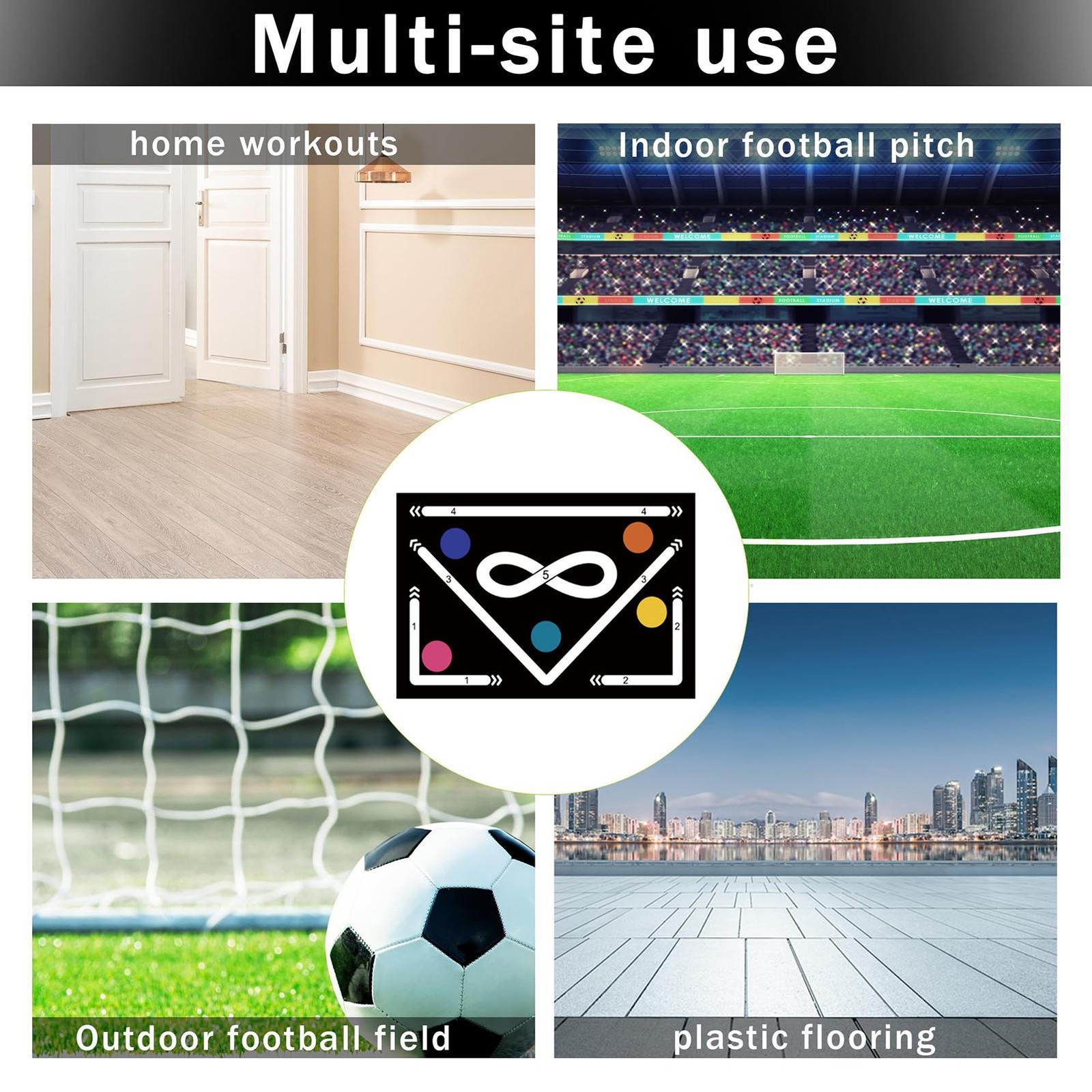 Soccer Training Drills Mat Anti-Skid Soccer Training Mat 23.6x35.4in Portable