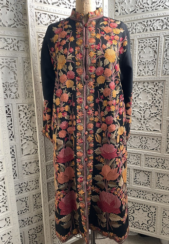 Kashmir Embroidered Flowered Coat