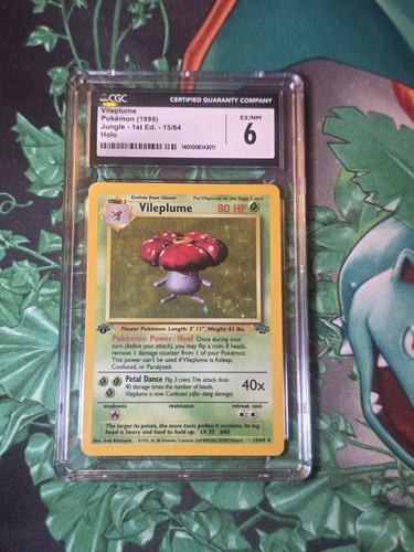 Vileplume (1st Edition) graded CGC 6 for sale on eBay
