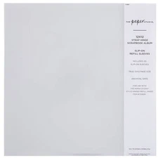 Strap Hinge Slip-On Album Refill Sleeves - 12 x 12 Inches - 20 Pieces
