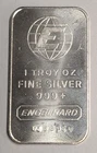 1 oz .999 Fine Silver Engelhard Vertical Bar ~ FJ Serial