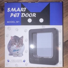 M1 Smart Pet Door for Cats 4-Way Locking RFID Lock Mechanism Locking Flap Door