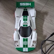 Hess Toy Race Car Vehicle w/ Lights Gas & Oil Theme White & Green