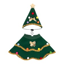 Pet Christmas Costume— Christmas Tree Outfits Fancy Dress Clothes for dog or cat