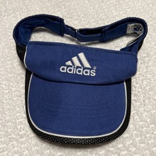 Adidas Golf Visor Hat Cap Strap Back Adjustable OSFM Blue Golf Tennis Outdoors