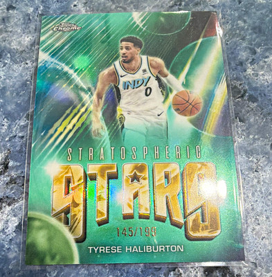 Topps Chrome Tyrese Haliburton 2026 Pacers NBA Stratospheric Stars #ST-7 145/199