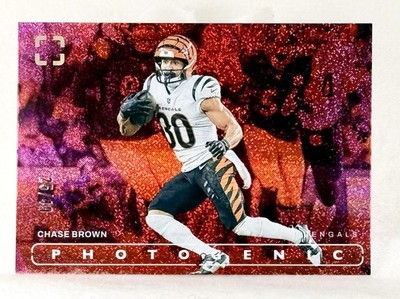 2024 Panini Photogenic Red Sparkle - Chase Brown  25/49 - Cincinnati Bengals