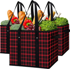 Reusable Grocery Bags 3 Pack,Large Grocery Tote Bag Water Resistant Shopping Bag
