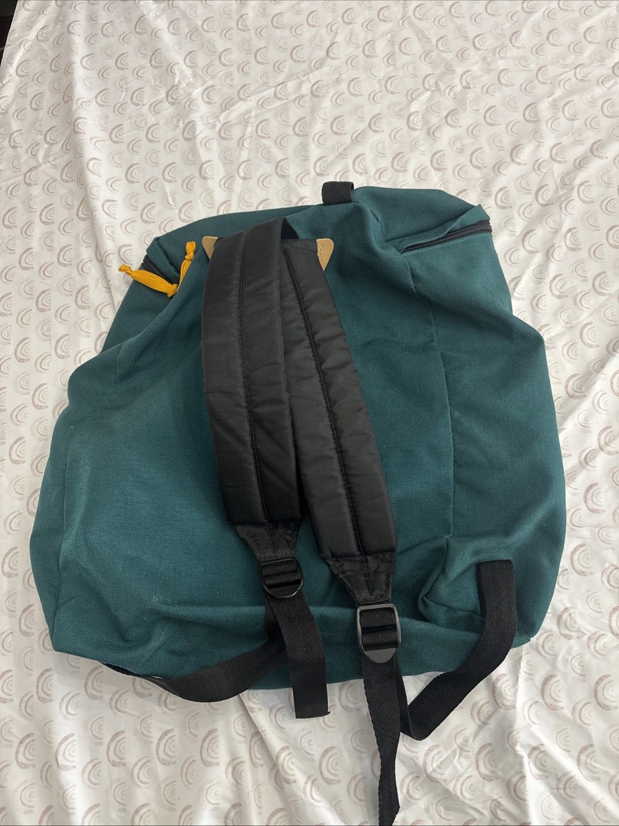 Vintage 90s Eastpak Backpack Made in USA Green Purple Yellow 0611