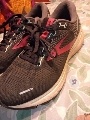 Brooks Ghost 14 Shoes Women's Size 9.5 Black Pink Running Sneakers 1203561B013