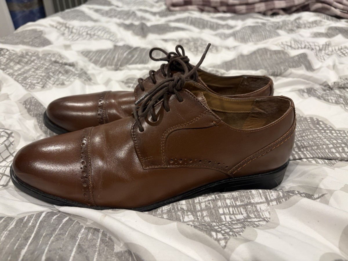 NEW Stacy Adams Men\'s Brown Leather Cap-Toe Oxford Dress Shoes Sz 10.5 M Men main image 3
