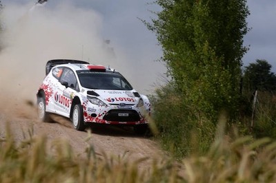 WRC Rally Poland 2014 Robert Kubica Ford action Motor Racing Old Photo