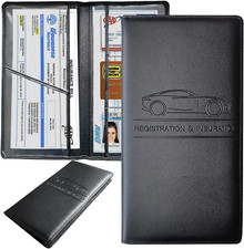 Premium Car Registration and Insurance Holder,Black Registration Insurance Card