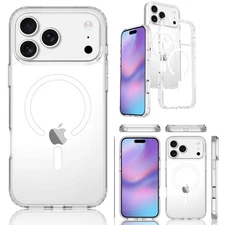 For iPhone 17 Pro Max/17 Air/17 Mag Safe Shockproof Transparent Slim Clear Case