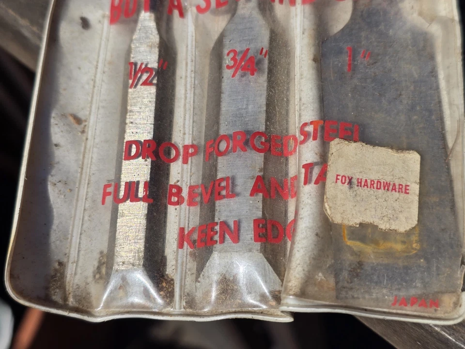 Fuller 3 Piece Wood Chisel Set No. 173 - 1/2", 3/4" & 1" - Image 3 of 4