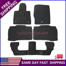 Full Set Front & Rear Floor Mats Carpet Velour For 2020-2025 Ford Explorer New