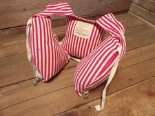Vintage Rare Children Striped Red White BUR-TEX Life Vest Buoyant Model CKM