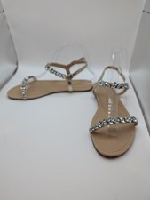 David Bridal Silver Rhinestone Open Toe Sandel S byize 6.5